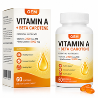 Complément Alimentaire à Base d'Huile de Vitamine A et de Bêta-Carotène en Gélules Molles pour le Bien-être Quotidien, la Nutrition Visuelle, le Soutien Cutané et l'Approvisionnement en Gros