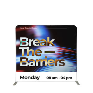 Toile de fond de stand d'exposition portable avec cadre publicitaire en tissu imprimé personnalisé - Product Image 4