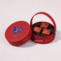 Emballage cadeau personnalisé pour les friandises du Nouvel An chinois, boîte rigide en papier alimentaire à deux pièces pour mariage