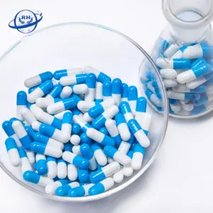 Good quality blue white empty hard gelatin capsule size 0