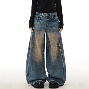 2026 nuovo arrivo pantaloni a palloncino in Denim larghi larghi da uomo con gamba larga in Jeans larghi per 2026 tendenza della moda - Product Image 2