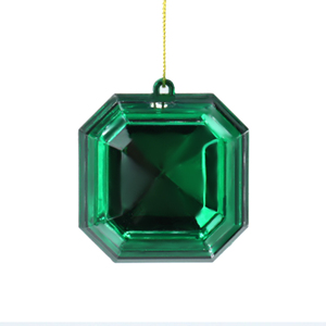 Chất Lượng Cao New Rõ Ràng Nhựa Cây Giáng Sinh Treo Trang Trí Ngọc Lục Bảo Đá Quý Hình Dạng Sequined Thạch Viên Ngọc Tinh Thể - Product Image 6