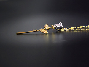 Collana con ciondolo rosa in acciaio al titanio di alta qualità catena maglione catena clavicola hip-hop <span class=keywords><strong>per</strong></span> donna <span class=keywords><strong>uomo</strong></span> regalo di <span class=keywords><strong>san</strong></span> <span class=keywords><strong>valentino</strong></span> - Product Image 3