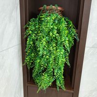 Plantes vertes artificielles décoratives pour hôtels et restaurants, feuillage de lierre persan, feuilles vertes en plastique à suspendre au mur