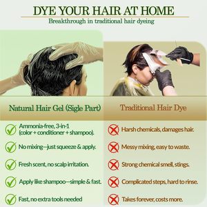 Crema Colorante per Capelli Neri Naturali in Offerta Speciale, Copre Rapidamente i Capelli Grigi, Formula Erboristica Nutriente a Lunga Durata - Product Image 3