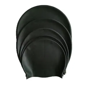 Customized Logo L XL XXL Extra Large Size Dreadlocks Cap Long Hair Silicone Swim Caps