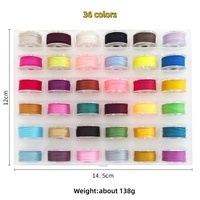 Bobine et fil à broder en coton et plastique, accessoires de couture portables pour la maison, 25 couleurs, 36 couleurs, planche à enrouler le fil
