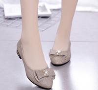 Chaussures plates confortables et décontractées pour femmes, à bout pointu, brillantes, respirantes, de haute qualité, personnalisables