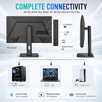 Monitor Gaming 23.8 Inci QHD 170Hz Layar IPS 2560x1440 Monitor Refresh Rate Tinggi Produsen OEM ODM