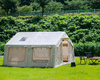 Tentes de voyage en toile portable robuste pour 3-4 personnes Tente de voyage gonflable en plein air