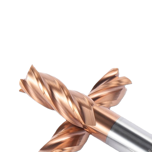 OEM 4-Flute <strong>Tungsten</strong> Steel <strong>End</strong> <strong>Mill</strong> Cutter Rigid 60 Hardness CNC Controlled 10mm Shank Diameters 10mm Coated Shank ODM - Product Image 1