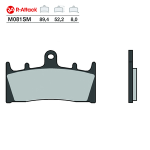 ผ้าเบรกมอเตอร์ไซค์ R-Attack รุ่น M081SM สีทองแดง แบบซินเทอร์ สำหรับล้อหน้า - Product Image 1