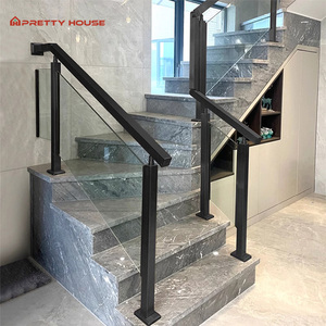 Bestseller: SUS304 Edelstahl-Glasgeländer für Balkone, Modernes Klarglas-Geländer und Handläufe - Product Image 4
