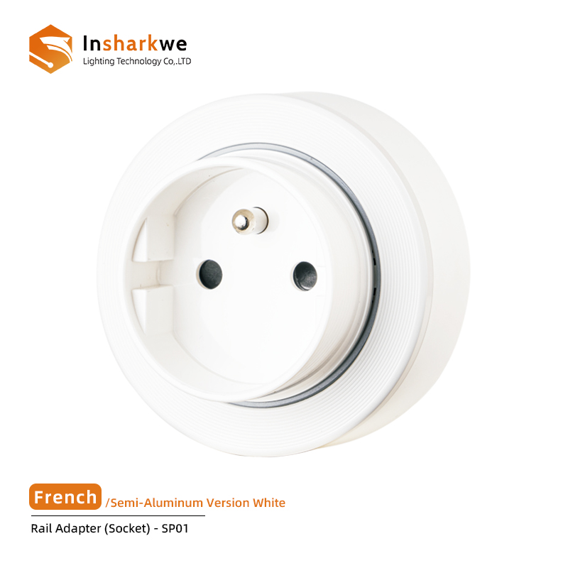 SP-01 FR Enchufe Blanco Aluminio *2