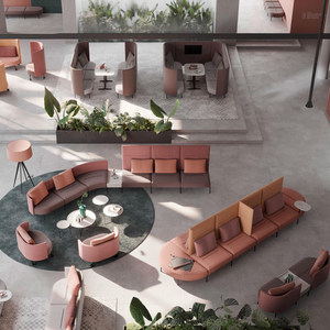 Sofá Modular en Forma de L Personalizable de Algodón y <span class=keywords><strong>Lino</strong></span>, para Negociaciones Comerciales, Recepción VIP, Sala de Espera de Oficina, Ocio, Tapizado en Terciopelo - Product Image 1