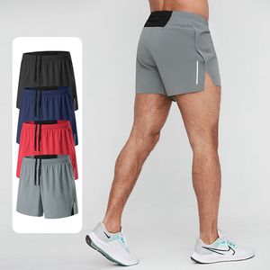 Men's Casual Summer Sports Shorts <b>Elastic</b> Waist Drawstring with Pockets Solid Color Mid Waist Plain Dyed Board Shorts - Product Image 5