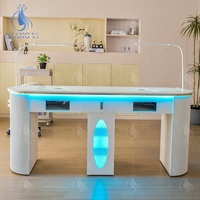 Dépoussiéreur de salon moderne Rangement en bois à double clou Bureau de manucure technique