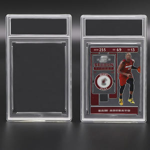 SUNSHING Boîtier de protection pour <span class=keywords><strong>cartes</strong></span> de collection en acrylique, transparent/givré, 35pt, 135x80x6.3mm, compatible <span class=keywords><strong>PSA</strong></span> BGS CGG TCG - Product Image 2