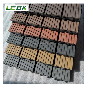 Mẫu miễn phí 30*30cm Formaldehyde-Miễn phí DIY gạch lát sàn phòng ngủ WPC ván sàn Composite decking cho sân thượng - Product Image 5