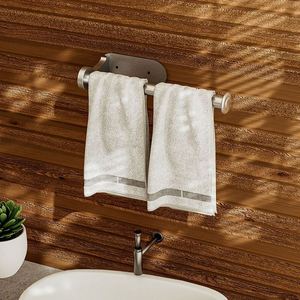 Self Adhesive Silver Wall-Mounted Eco-Friendly Hanger for Kitchen Bathroom Gym <b>Storage</b> of Paper Cling Film Towel Rolls - Product Image 3