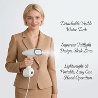 LODIA Défroisseur Vapeur Portable 1200W 6000Pa Aspiration Puissante Vapeur Continue Anti-Brûlure à Sec