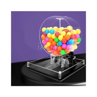 Machine de loterie en libre-service Kenya Gravity Pick Lucky Lotto, tirage en ligne, 100 balles de ping-pong numérotées, jeu de roue à ventouses Shark Wheel