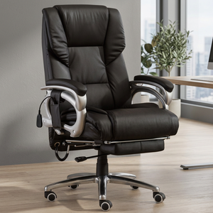 Contemporary Iron Frame High Back <b>Recliner</b> Mesh <b>Office</b> <b>Chair</b> Adjustable Height Modern Executive Comfortable Home <b>Office</b> <b>Chair</b> - Product Image 3