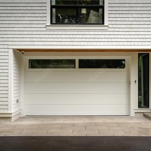 Portes de <span class=keywords><strong>garage</strong></span> automatiques à panneaux noirs modernes en aluminium revêtu 8 pi X 7 pi pour <span class=keywords><strong>2</strong></span> <span class=keywords><strong>voitures</strong></span> avec fenêtres - Product Image 3