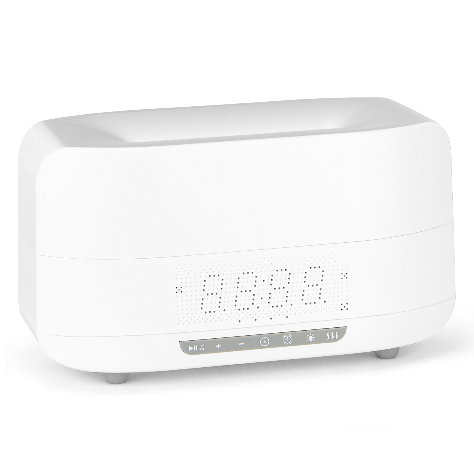 Electric Fire Essential Oil Diffuser Ultrasonic Flame RGB Waterproof Smart Alarm Clock Air Humidifier BT Music Speaker Voice