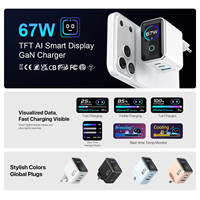 Cargador de Pared para Teléfono Móvil KYT 67W Usb c Gan Pd con Pantalla Digital