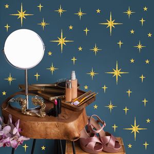 Calcomanías de pared de estrellas, pegatinas de pared con purpurina, decoración del hogar, armario, guardería, habitación de niños, pegatinas con purpurina <span class=keywords><strong>para</strong></span> niños - Product Image 2