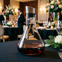 Carafe à vin en verre multicolore avec bec verseur aérateur cascade, carafe décanteuse conique pour l'oxydation du vin rouge