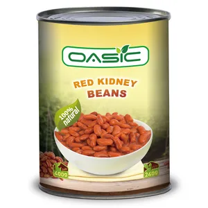 China Factory On Sale Drak Red Kidney Beans Canned In Brine Wholesale Factory Price Beans