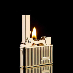 JOBON-Briquet à kérosène rétro à éjection à un bouton, <span class=keywords><strong>porte</strong></span>-cigarette en métal de Chine - Product Image 2