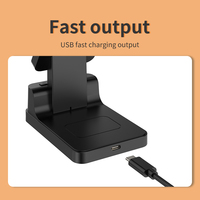 Intelligente 4 In 1 Magnetische Draadloze Oplader Klok Digitale Wekker Draadloze Oplader Station Voor Slimme Telefoon