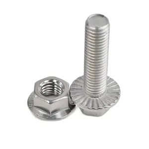 M6 M8 M10 M12 M14 M16 M20 Stainless Steel Hex Flange Bolt And Hexaognal Flange Nut With Fasteners Supplier