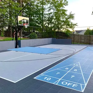 30x50 Carreaux de sol multi-sports en plastique pour pickleball et terrain de basket-ball pickleball roll pickleball court