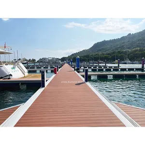 Passerella galleggiante durevole del pontone del porto turistico della barca di galleggiamento con il bacino del ponte di Decking di legno