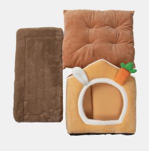 Großhandel Arctic Fleece Pet <span class=keywords><strong>Bed</strong></span> Kleines Rechteck Hund oder Katze Höhle Tier muster aus Plüschs chwamm und PP für den Winter gebrauch - Product Image 6