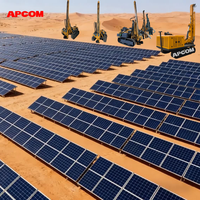 APCOM Machine de forage de pieux photovoltaïques résistante aux hautes températures pour le solaire en milieu désertique du Moyen-Orient