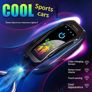 Encendedor de Plasma de Doble Arco con Forma de <span class=keywords><strong>Coche</strong></span>, Sensor Táctil, Pantalla LED de Encendido, Recargable, Resistente al Viento, para Cigarrillos - Product Image 3