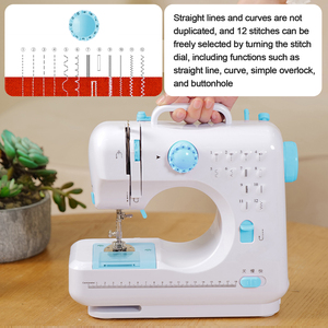 <span class=keywords><strong>Machine</strong></span> à <span class=keywords><strong>coudre</strong></span> portable EU Stock Blue 505A à double vitesse pour débutants et enfants, <span class=keywords><strong>simple</strong></span> et facile à utiliser - Product Image 4