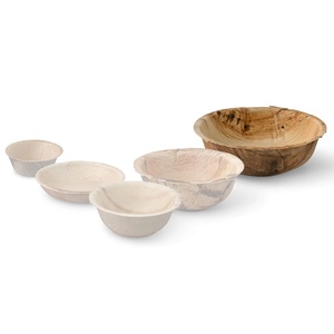 Grands bols ronds en feuille de palmier de 750 ml pour bar à salades et service de repas sains - Product Image 2