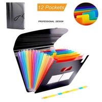 Organiseur de dossiers à soufflets à 12 pochettes, organiseur de reçus, dossiers extensibles