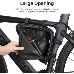 Échantillon Gratuit : Sacoche de Cadre de Vélo avec Bandoulière Amovible pour Adultes, Sac de Guidon de Vélo de Route, Pochette de Cadre Avant - Product Image 3