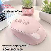 Mouse Ergonomis DPI Tiga Kecepatan yang Dapat Disesuaikan, Mouse Komputer Nirkabel USB 2.4G untuk Penggunaan Laptop