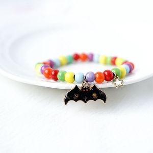 Pulsera de cuentas con dijes de Halloween, estilo chic y punk, con motivos de calabaza, fantasma, murciélagos y muerte, para fiestas infantiles - Product Image 1