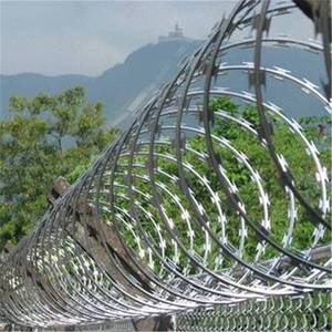 Barrera de seguridad de valla en espiral Fidget de bobina de alambre de púas de núcleo simple y doble - Product Image 5