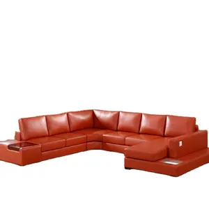 Новейший дизайн Oem Odm натуральная кожа Chesterfield угловой диван роскошный L или U-образный диван