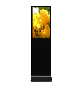 Medya oynamak için 32 inç zemin standı Kiosk LCD ekran dijital tabela reklam oyuncu